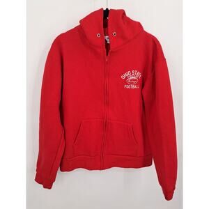 Vintage Ohio State Football Red Full Zip Hoodie Size M